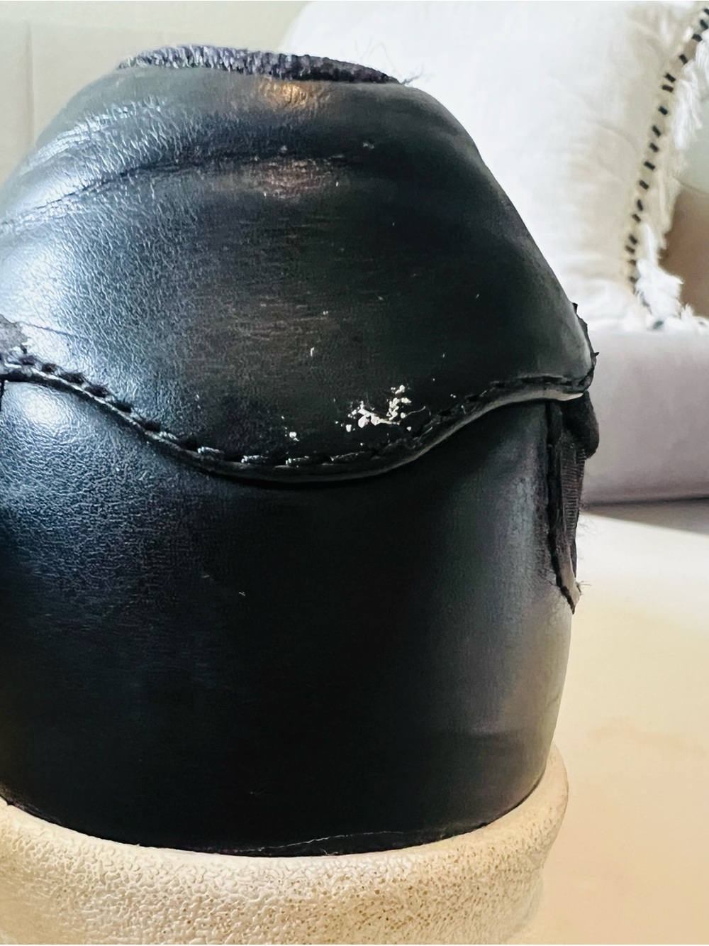 Zara Black Quilted Sneakers with White Soles and Brown Toe Accents - Picture 11 of 12